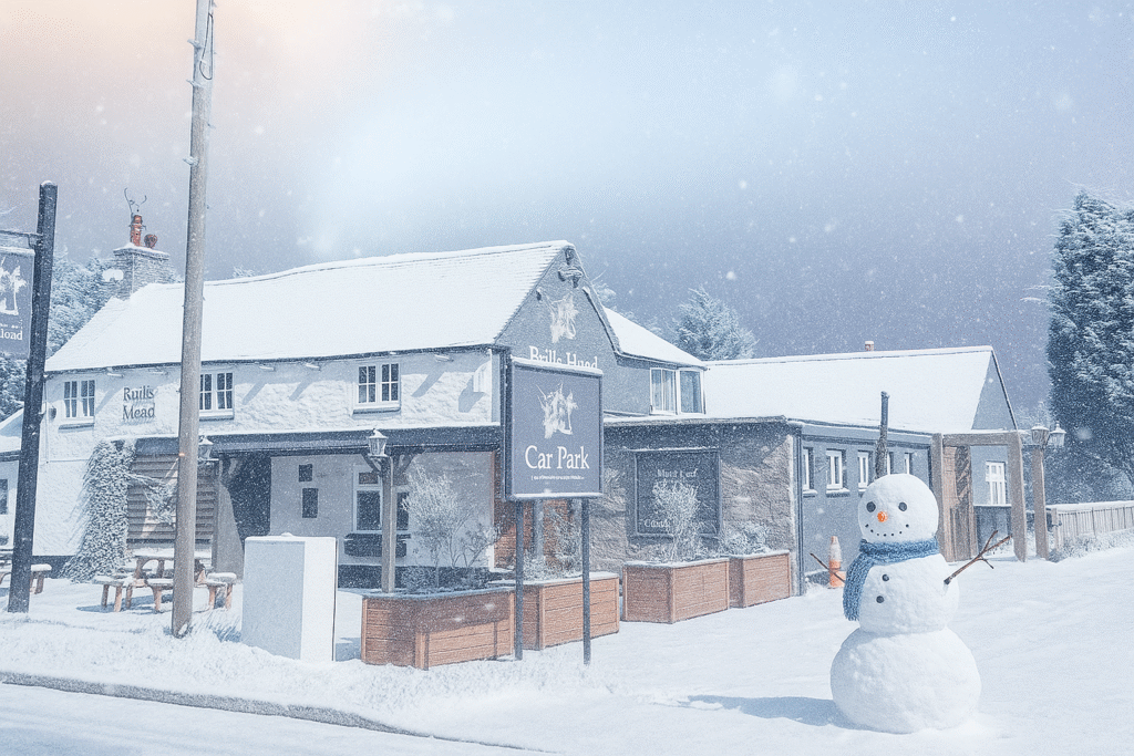 Bulls Head Pub in Snowfall